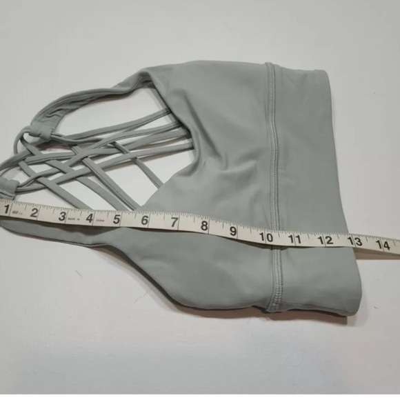 Lululemon Free to Be Bra Wild Long Line Jade Grey (7) - Picture 6 of 16